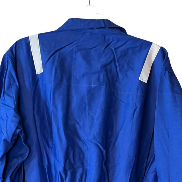 Wenaas Flame Resistant Coveralls Mens 48 Blue Reflective NFPA 2112 HRC 2 FRC-X - Picture 10 of 13